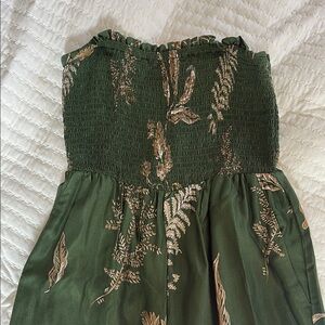 Anthropologie Smocked Strapless Jumper